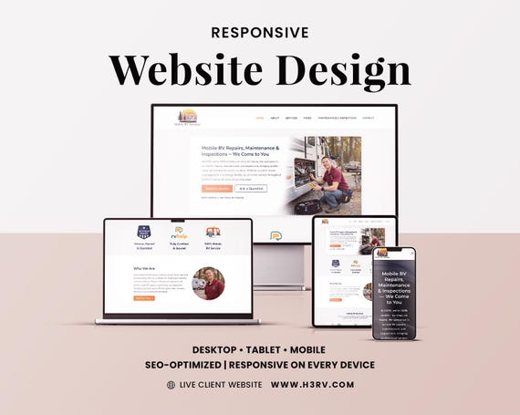 Responsive Website Design | Mobile Friendly Business Site | Website Redesign | Shopify Wix WordPress Squarespace