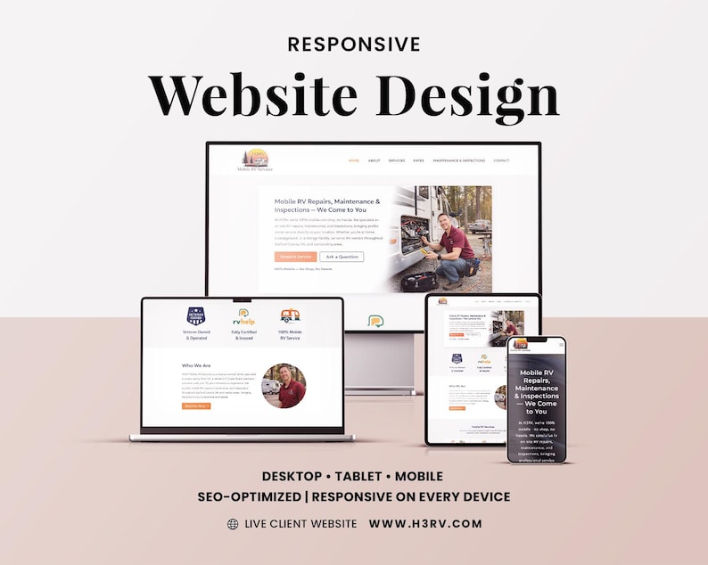 Responsiv webbdesign | Mobilvänlig företagswebbplats | Omdesign av webbplats | Shopify Wix WordPress Squarespace bild 1