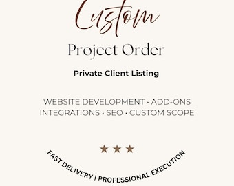 Pedido de proyecto personalizado: desarrollo de sitios web y complementos (privado)