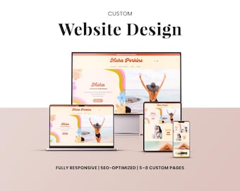 Diseño web adaptable / Maquetación personalizada de 5 a 8 páginas con SEO e interfaz de usuario moderna