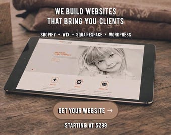 Diseño web personalizado para Shopify, Wix o WordPress / Sitio web empresarial moderno, adaptable y optimizado para SEO