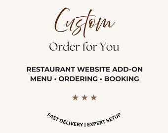 Restaurant Website Add-On | Menu Upload, Online Ordering, Booking Setup, POS, Domain & Mobile Layout