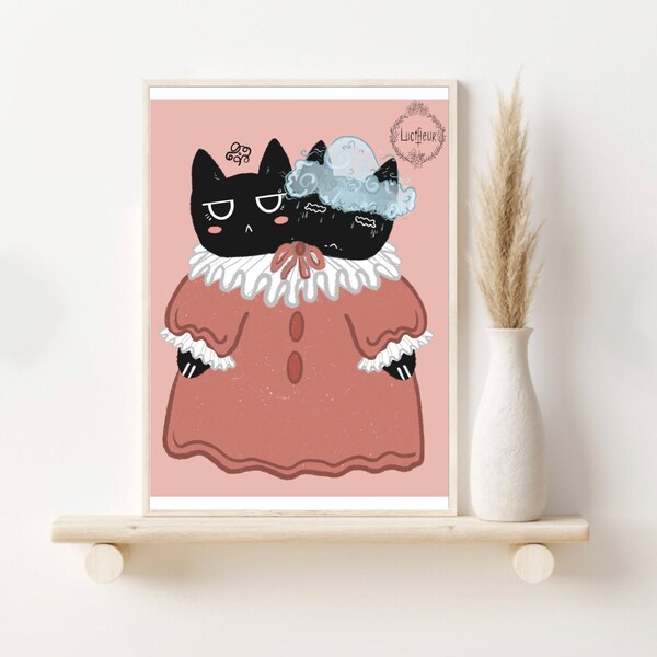 Chats siamois print illustration a4a5a6