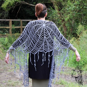 THE cobweb shawl crochet pattern halloween