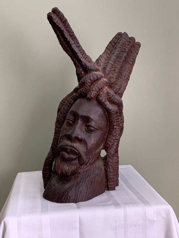 Jamaican Ironwood Statue of Bob Marley Etsy