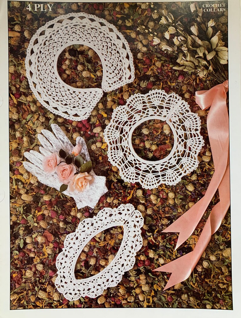 Vintage Crochet Collars Pattern in 3 Styles PDF Etsy