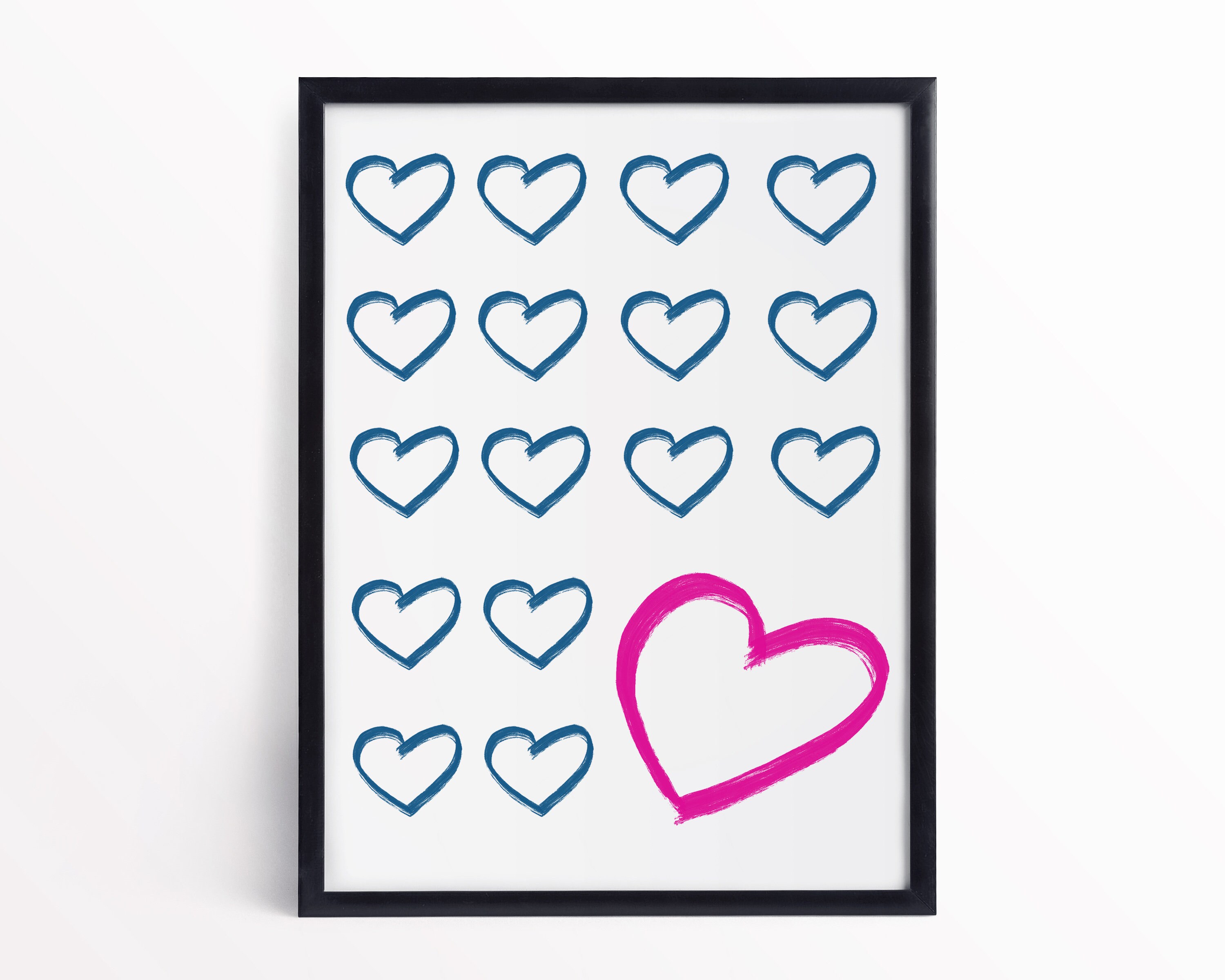 Heart&Heart Wall Art/Printable Wall Art/Heart Wall Art/Lovely Wall Art