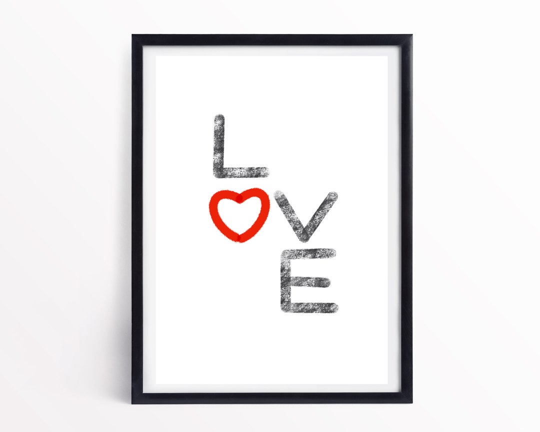 LOVE Wallart/heart/printable Wallart/neat Wallart/lovely Wall Art ...