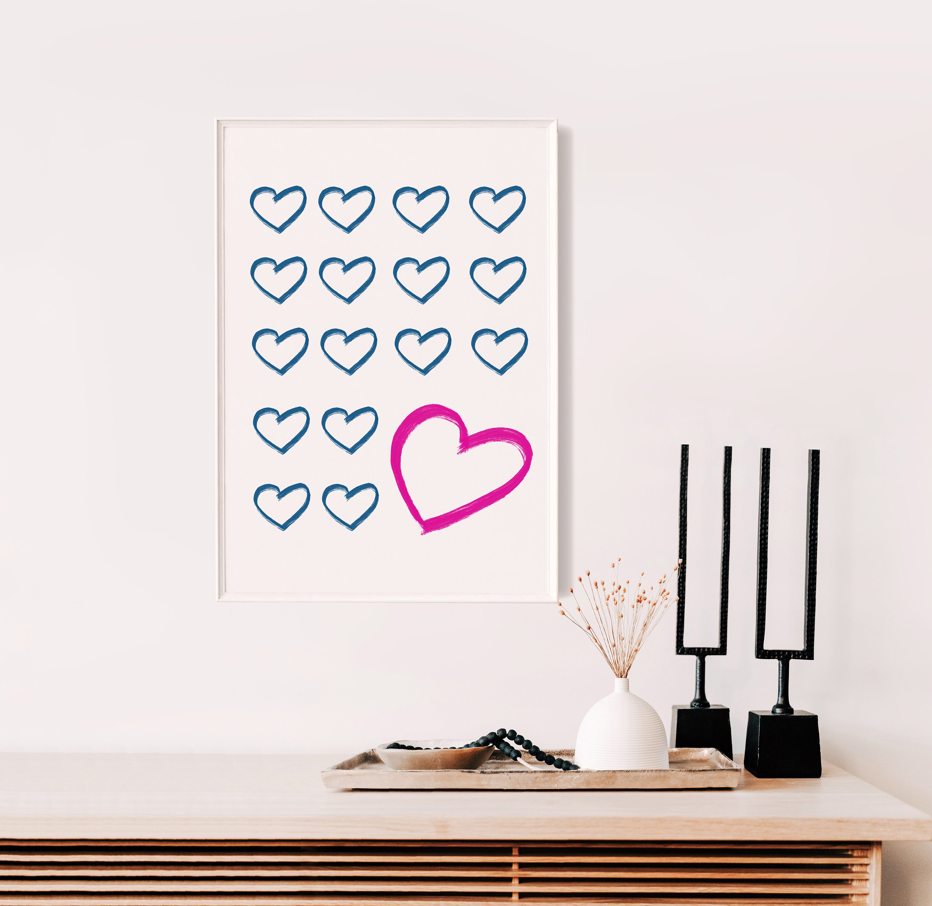 Heart&Heart Wall Art/Printable Wall Art/Heart Wall Art/Lovely Wall Art