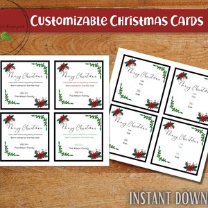 Cartoline di Buon Natale/Cartoline di Natale personalizzabili/Stampa digitale 8,5 x 11 pollici