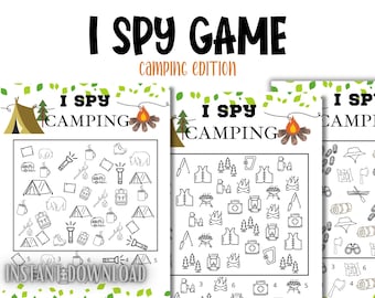 Hidden Pictures Activity Book: I Spy Search and Find Camping Game (Digital Download)
