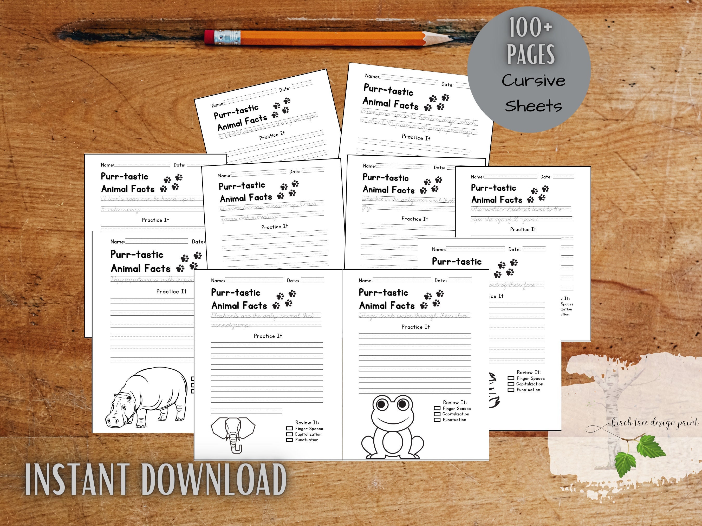 Cursive Handwriting Workbook For Kids: Writing Practice Book For Kids, 100+  Pages To Learn Cursive Handwriting, Practice Penmanship With Positive 