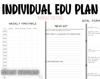 Pacchetto IEP Planner: Organizzatore per genitori, A4 (stampa digitale)