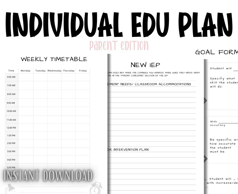 IEP Planner Bundle: Parent Organizer, A4 (Digital Print) image 1