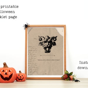 Vintage Halloween Journal Pages: Spooky Scrapbook Inserts (Digital Download) image 8