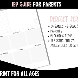 IEP Planner Bundle: Parent Organizer, A4 (Digital Print) image 2