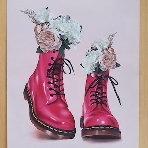 flower doc martens