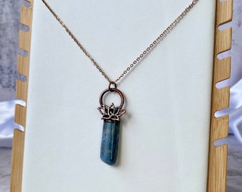 LOTUS - Blue Kyanite Freeform Copper Necklace