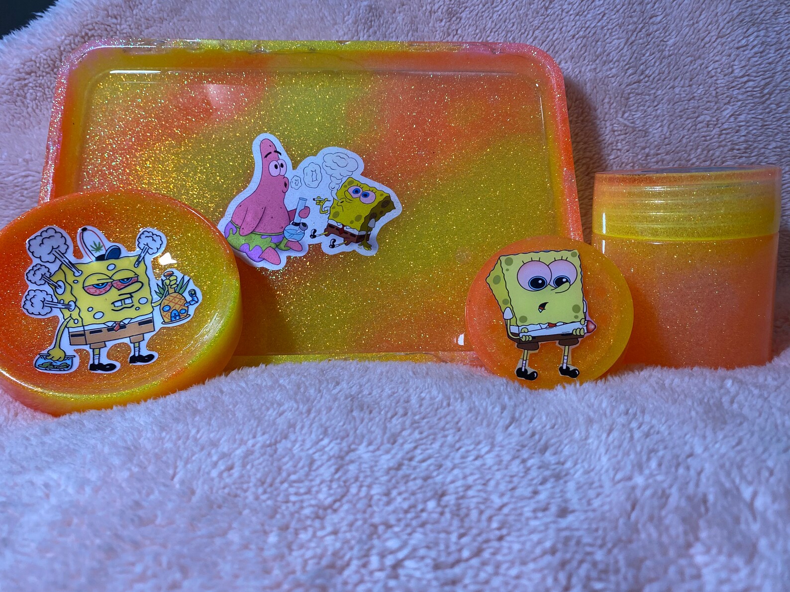 Spongebob Rolling tray set Etsy