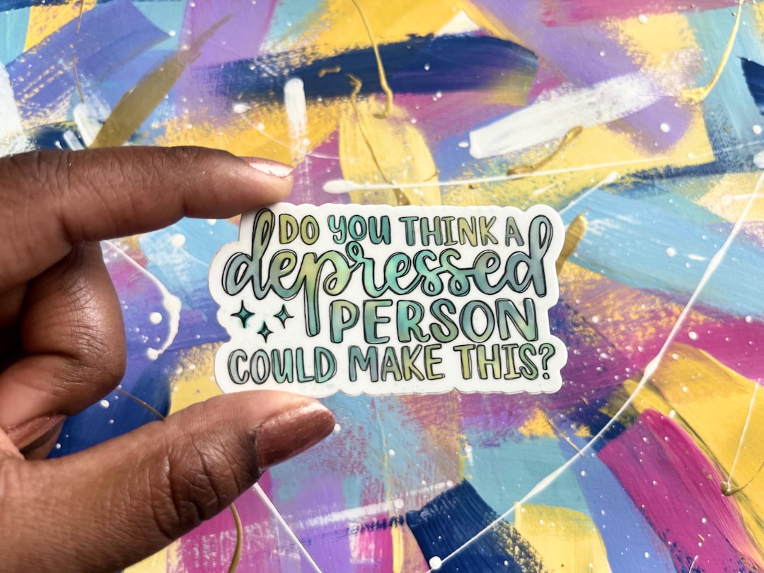 Sticker Do You Think A Depressed Person Could Do This parks And Rec sticker-do-you-think-a-depressed-person-could-do-this-parks-and-rec