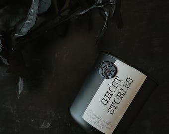 Ghost Stories Halloween Natural Black Candle Fall Haunted Library Spooky Scent