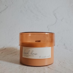 Beach House Natural Coconut Wax Candle Wooden Wick Summer Ocean Sea Scent