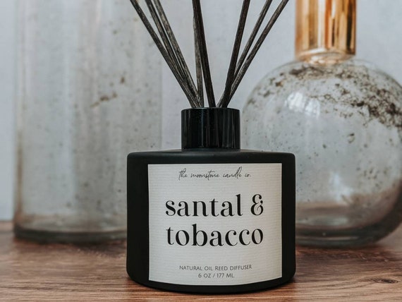 tobacco oil diffuser Santal + Tobacco All Natural Oil Reed Diffuser Modern Scent