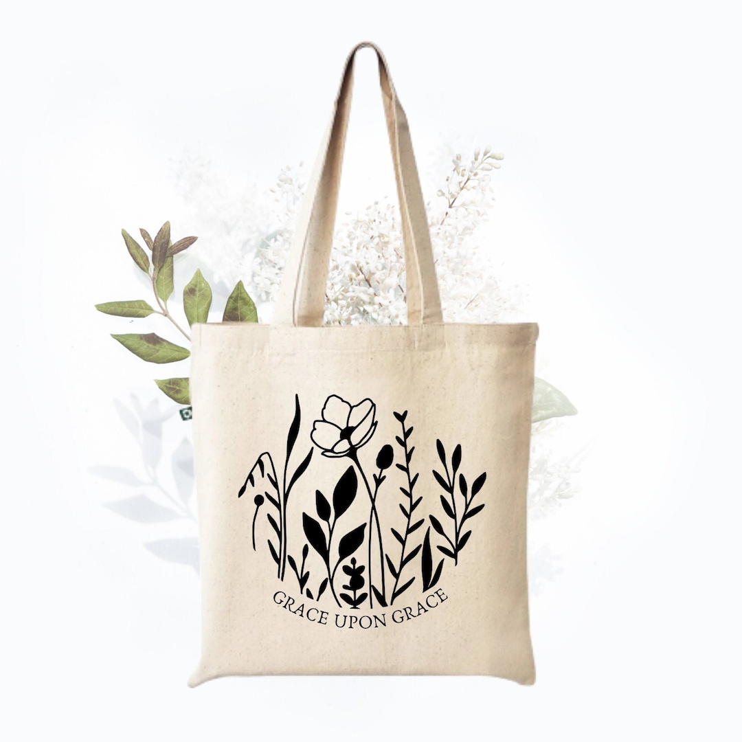 Sac Fourre-tout Toile Bible Chrétien - 40x35cm, Imprimé "Jesus Loves You" | Cadeau Religieux Pour Femme, Shopping, Voyage - 8
