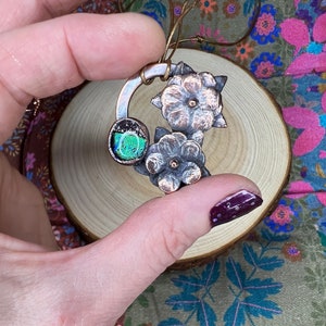 Genuine Hyacinth Electformed Nature Pendant