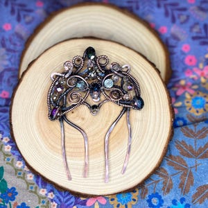 Large Fairy Comb Wire Wrapped Hair Jewelry