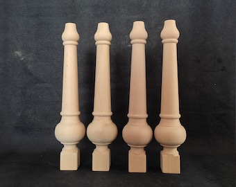 Patas de mesa de madera de granja, juego de 4 patas de sofá de 18 pulgadas