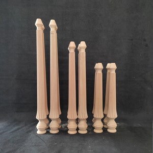 Set of 12 Coffee table Legs, Mid Century Legs, Natural Wood, DIY, Unfinished Hardwood Farmhouse Dining Table Legs, Sofa, Furniture, Armchair