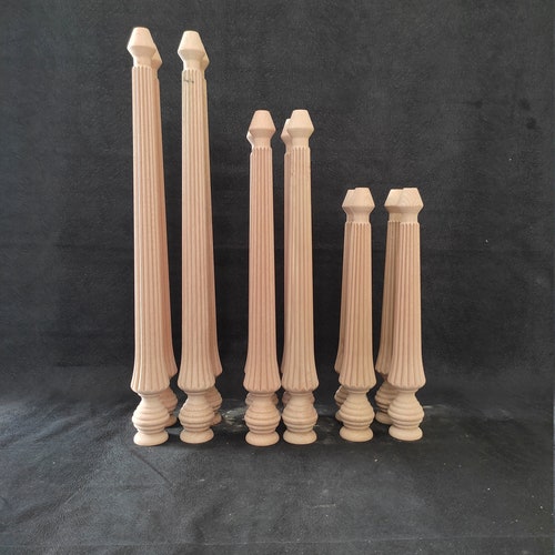 Set of 12 Coffee table Legs, Mid Century Legs, Natural Wood, DIY, Unfinished Hardwood Farmhouse Dining Table Legs, Sofa, Furniture, Armchair