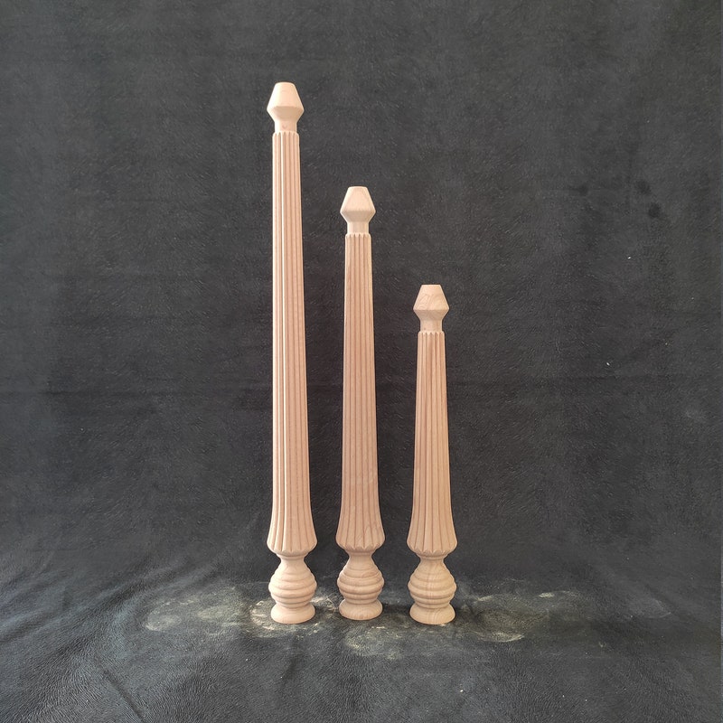 Fluted Wooden Table Leg - Etsy UK