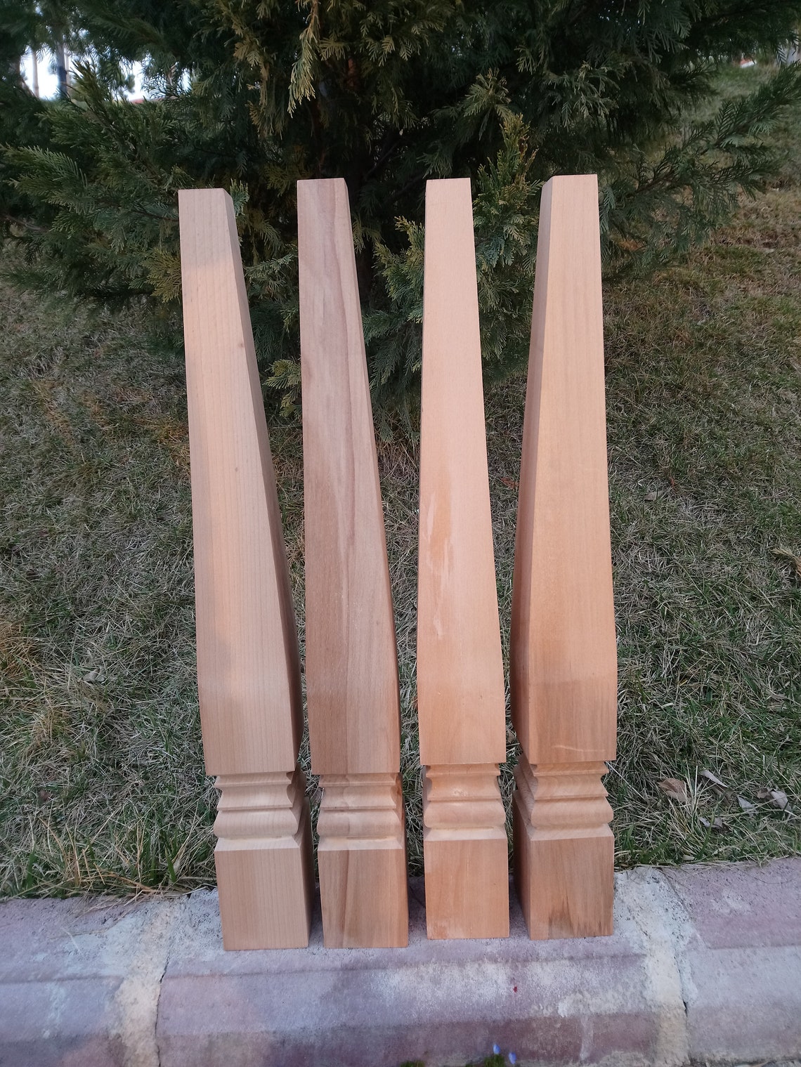 Farmhouse Wood Table Legs Kitchen Island Legs Dinner Table Legs Mid Century Legs 36 Inch Sofa ...