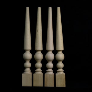 Juego de 4 patas de mesa de madera de granja, patas de isla de cocina, patas de mesa, patas de mediados de siglo, patas de sofá, patas de mesa fuertes, oficina Diy