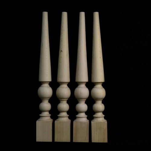 Set of 4 Farmhouse Wood Table Legs Kitchen Island Legs Dinner Table Legs Mid Century Legs Sofa Legs Strong Table Legs Diy Office