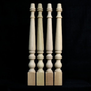 Set of 4 Farmhouse Wood Table Legs Kitchen Island Legs Dinner Table Legs Mid Century Legs Sofa Legs Strong Table Legs Diy Office