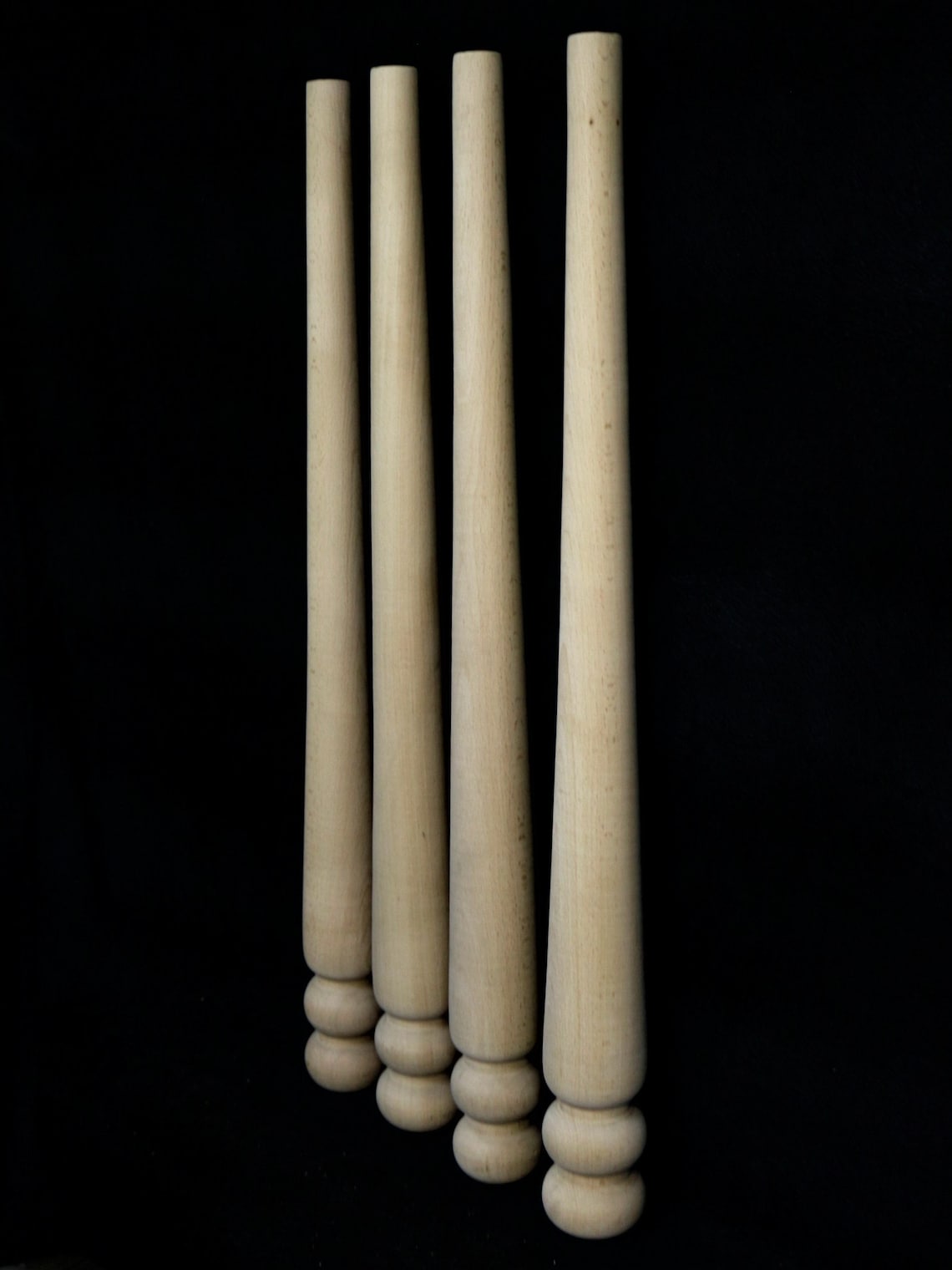 Mid Century Unfinished Wood Table Legs Solid Wood Art Unique Desk Legs ...