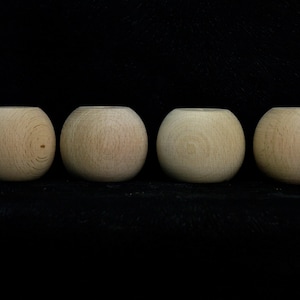 Set of 4 Dresser Round Ball Bun Furniture Legs Feet Raw Feet Legs For Decoration Replacement Wood Ready To Paint Or Stain Legs