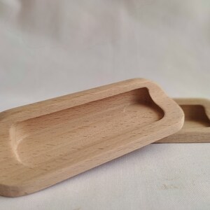 Kitchen Cabinet Pull Knobs Wardrobe Pull Drawer Handles, Beech Wood Pull Handle, Simple Wooden Home Hardware Accessories image 2