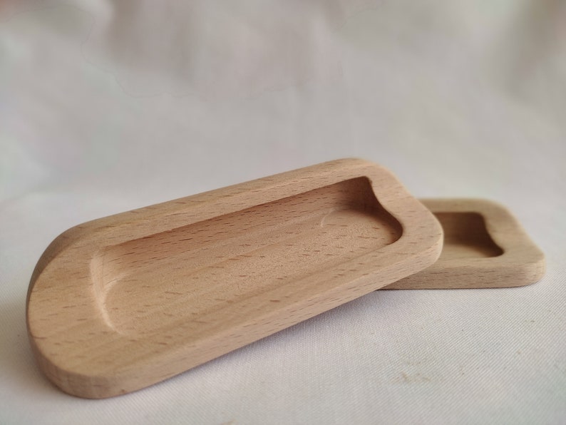 Kitchen Cabinet Pull Knobs Wardrobe Pull Drawer Handles, Beech Wood Pull Handle, Simple Wooden Home Hardware Accessories image 2