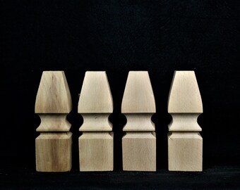 Set of 4 Dresser Wooden Furniture Raw Legs Feet Handmade Feet Legs For Decoration Perfect Fit For Your Diy Projects