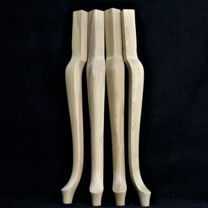 Set of 4 Farmhouse Wood Table Legs Modern Furniture Leg Home Gifts Sofa Unfinished Legs Coffee Desk Art Dıy Gift Idea Craft Wood Decor