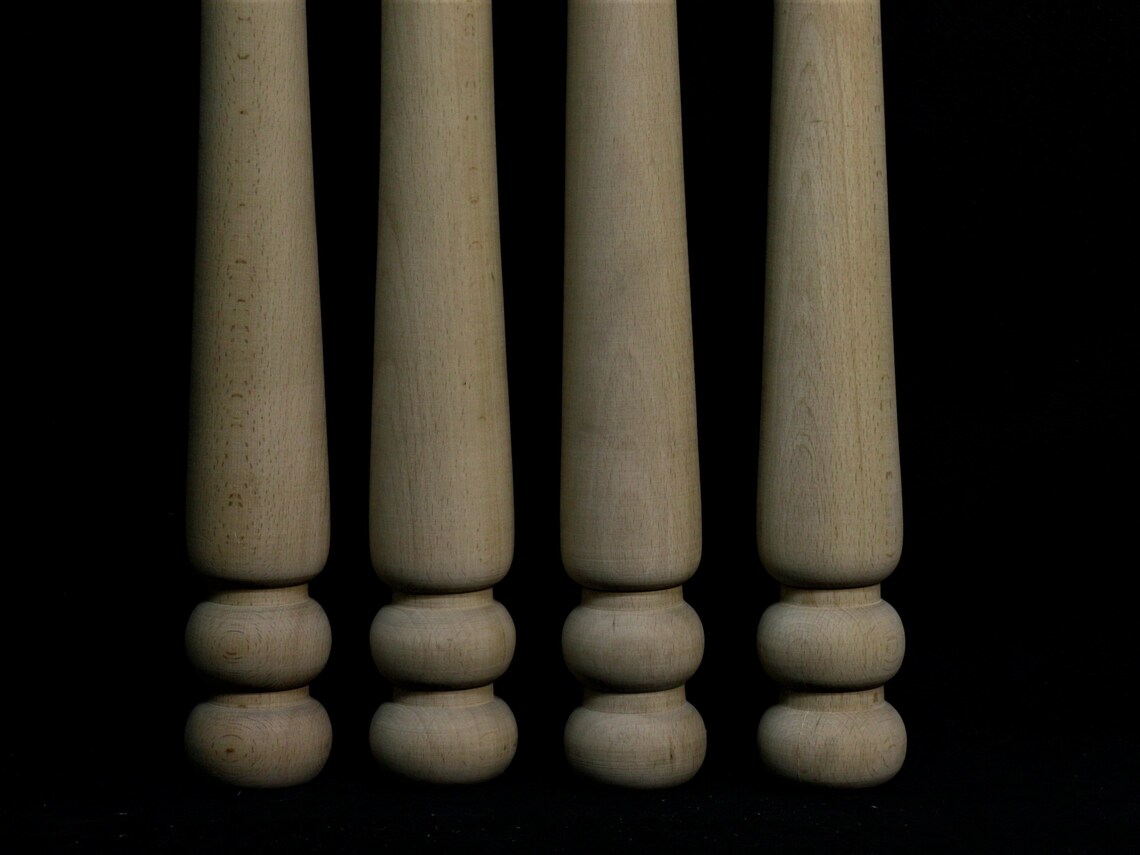 Mid Century Unfinished Wood Table Legs Solid Wood Art Unique Etsy