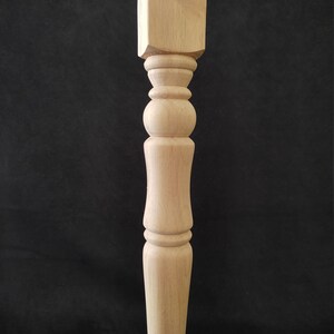 Wood Dining Table Leg, Unfinished Farmhouse Table Leg, Dresser Leg ...