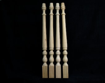 Set of 4 Wood Home Office Table Legs Wooden Trestle Table Legs Handmade Entryway Console Table Legs Heavy Duty Modern Desk Legs
