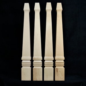 Set of 4 Farmhouse Wood Table Legs Kitchen Island Legs Dinner Table Legs Mid Century Legs Sofa Legs Strong Table Legs Diy Office