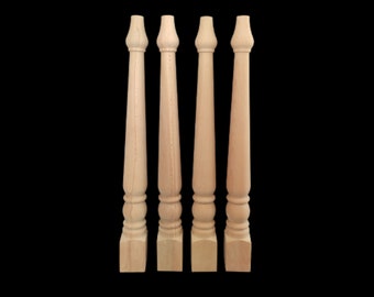 Set of 4 Dining Kitchen Table Wood Legs, Wooden DIY, Coffee Wood Table Leg, Replacement,Redo Ideas Home Furniture,Rustic Farmhouse Desk Legs