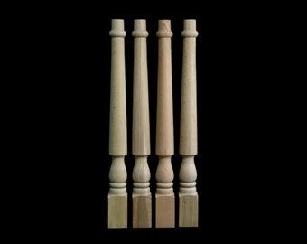 Set of 4 Farmhouse Wood Table Legs Kitchen Island Legs Dinner Table Legs Mid Century Legs Sofa Legs Strong Table Legs Diy Office